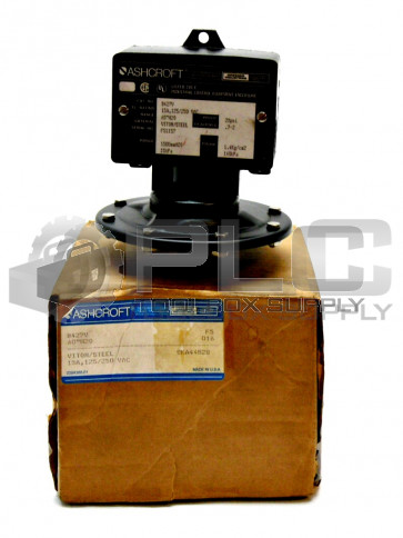 ASHCROFT B427V PRESSURE SWITCH VALVE 15A 125/250VAC 60"H20