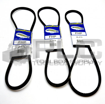 LOT OF 3 NEW GOODYEAR 4L470 BELTS