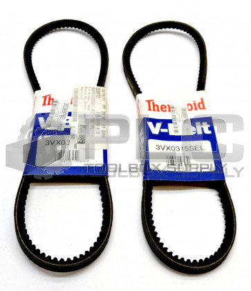 LOT OF 2 NEW THERMOID 3VX-315 V BELTS 3VX0315SEL 