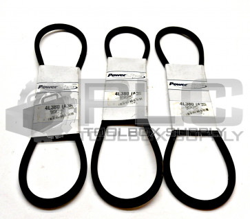 LOT OF 3 NEW POWER SPAN 4L380 V BELTS 