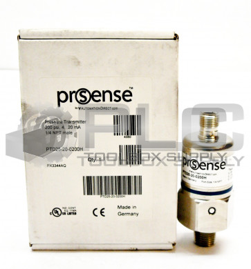 NEW AUTOMATION DIRECT PTD25-20-0200H PROSENSE PRESSURE TRANSMITTER