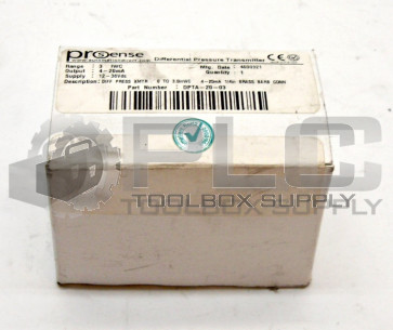 NEW AUTOMATION DIRECT DPTA-20-03 PROSENSE AIR DIFFERENTIAL PRESSURE TRANSMITTER