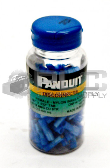 NEW PANDUIT DNF14-187FIB-C FEMALE DISCONNECT NYLON 16–14 AWG .187X.032 TAB SIZE