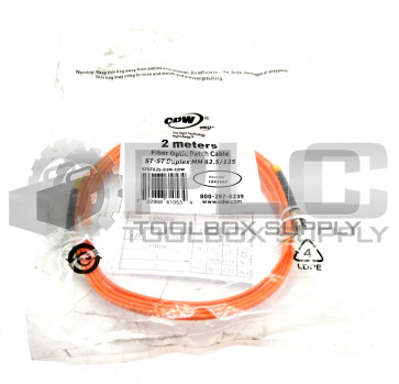NEW CDW STST625-02M-CDW FIBER OPTIC PATCH CABLE STST62502MCDW