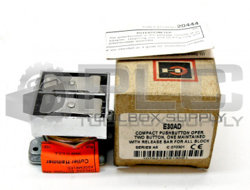 NEW EATON CUTLER HAMMER E30AD COMPACT PUSHBUTTON OPER. TWO BUTTON 