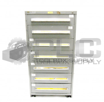 STANLEY STORAGE SYSTEMS VIDMAR CABINETS 7 DRAWERS H 59.5" X L 30"  X W 28"