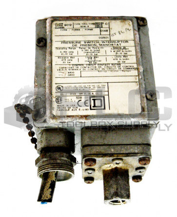 SQUARE D 9012-GAW5 PRESSURE SWITCH 480VAC 10AMP 9012GAW5