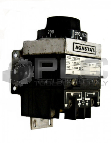AGASTAT 7012PK TIME RELAY 125VDC 1-300 SEC