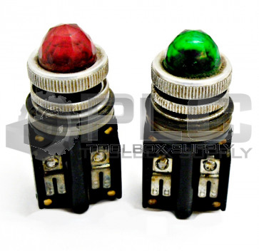 LOT OF 2 GENERAL ELECTRIC CR104C132 PIILOT LIGHT WITH CAP CR104C RED GREEN
