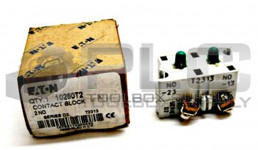 NEW EATON CUTLER HAMMER 10250T2 CONTACT BLOCK 2NO 30.5MM 600VAC