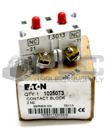 NEW EATON CUTLER HAMMER 10250T3 CONTACT BLOCK 2NC 6 AMP 600 VAC