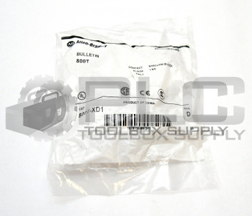 NEW IN BAG ALLEN BRADLEY 800T-XD1 CONTACT BLOCK 1NO TYPE 4/13 30MM 600 VAC
