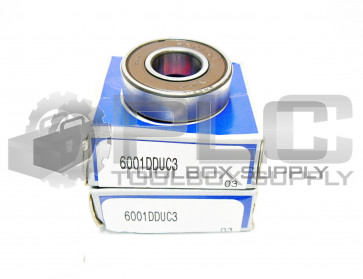 LOT OF 2 NEW NSK 6001DDUC3 SINGLE ROW DEEP GROOVE BALL BEARING 6000 SERIES 