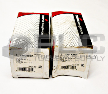 LOT OF 2 NEW COOPER ARROW HART CWL620P PLUG 20A 250V 2P3W H/L BW