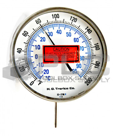 NEW H.O. TRERICE 52-2796-0 PRESSURE GAUGE 0-200F 0-95C 5227960
