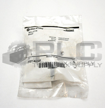 NEW ALLEN BRADLEY 800T-N230F SELECTOR SWITCH KNOB 30MM BLACK WHITE INSERT