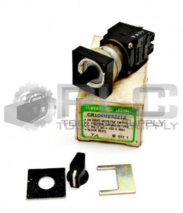 NEW GE CR104MB82212 SELECTOR SWITCH 3POS BLK BEZ SPRING RETURN 2NO2NC