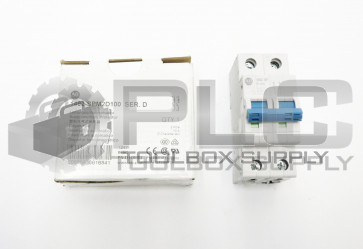 NEW ALLEN BRADLEY 1492-SPM2D100 CIRCUIT BREAKER 10A 2POLE SER D