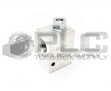 NEW SUN HYDRAULICS IAM LINE MOUNT MANIFOLD w/ DFEA 8DN VALVE CARTRIDGE 