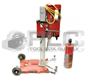 HILTI DD-250E DIAMOND CORE DRILL w/ STAND & 6" CORE BIT