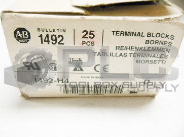 NEW BOX OF 24 ALLEN BRADLEY 1492-H4 / D TERMINAL BLOCK 