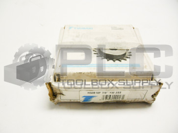 NEW TSUBAKI H50B18F ROLLER  CHAIN SPROCKET 7/8"  KW 2SS