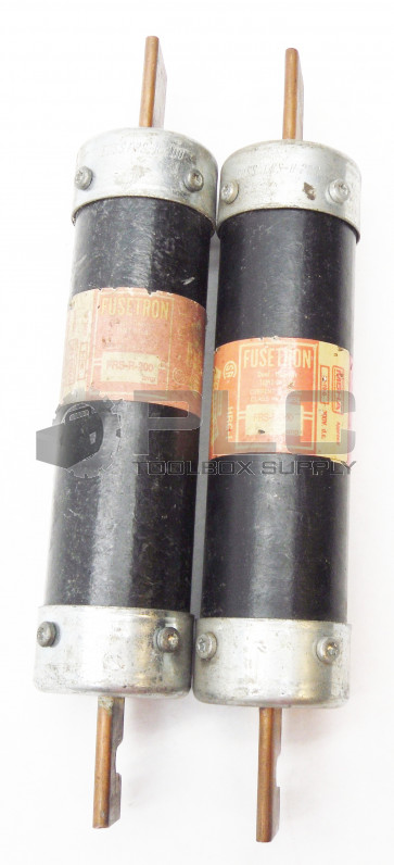 LOT OF 2 BUSSMANN FRS-R-200 FUSETRON DUAL ELEMENT TIME DELAY CLASS RK5 FUSE 600V