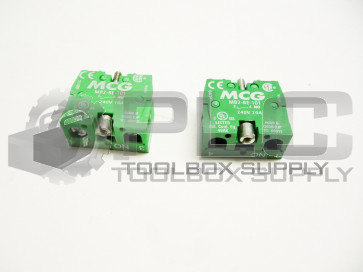 NEW LOT OF 2 MCG  MB2-BE-101 CONTACT BLOCK 