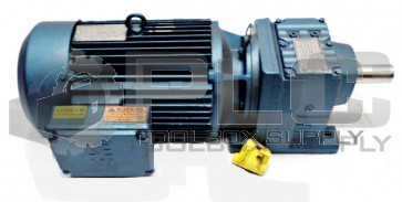 NEW SEW EURODRIVE DFV132S4 MOTOR 7.5HP 1720RPM 460VAC 18.8AMP w/ R47DV132S4 GEAR