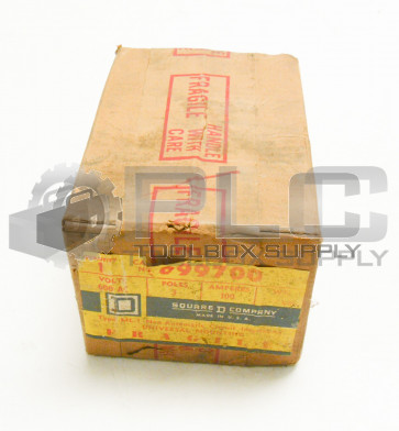 NEW SEALED SQUARE D 999700 CIRCUIT BREAKER 600 AC 3 POLE 100 AMP 