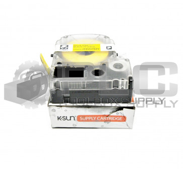 NEW K-SUN 205STBY SHRINK TUBE BLACK ON YELLOW 3/16" 5MM 