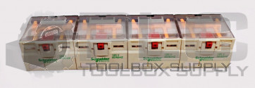 LOT OF 4 SCHNEIDER ELECTRIC RPM41F7 PLUG-IN RELAY 250V 15A