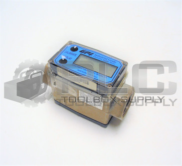 NEW GPI G2S10N09GMA FLOW METER STAINLESS STEEL GPI 1IN NPT LCD DISPLAY