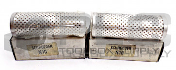 LOT OF 2 NEW SCHROEDER N10 HYDRAULIC FILTER 