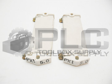 NEW LOT OF 2 SQUARE D PX1 5.0 CERAMIC  RESISTOR FT87 0179