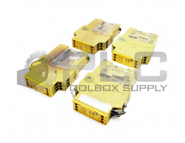 LOT OF 4 PILZ PZE X4 24VDC 4N/O 774585 SAFETY RELAY 