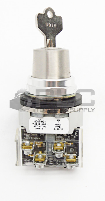 ALLEN BRADLEY 800T-H31 SER T  SELECTOR SWITCH 2-POSITION 