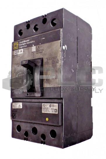SQUARE D KAL36225 THERMAL-MAGNETIC CIRCUIT BREAKER 225A