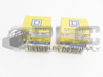 NEW LOT OF 2 SQUARE D 9001 KA-1 / G CONTACT BLOCK 
