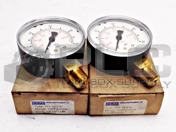 LOT OF 2 NEW WIKA 8990586 COMMERCIAL GAUGES TYPE 111.10 -100 PSI- SIZE 2.5"
