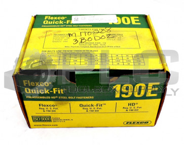BOX OF 25 NEW FLEXCO 190E PREASSEMBLED HD STEEL BELT FASTENERS 