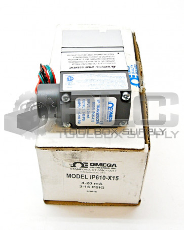 NEW OMEGA IP610-X15 TRANSDUCER  20-100 PSI 
