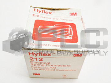 NEW BOX OF 100 3M 212 SPRING CONNECTORS 11792 