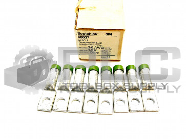 NEW BOX OF 8 3M SCOTCHLOK 40037 COMPRESSION LUGS 