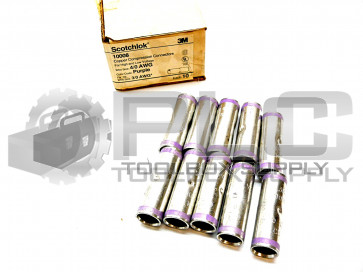 NEW BOX OF 10  3M 10008 COPPER COMPRESSION CONNECTORS 4/0 AWG PURPLE 
