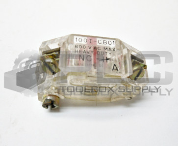 JOSLYN CLARK 100T-CB01 CONTACT BLOCK 600V AC MAX HEAVY DUTY 