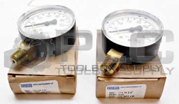 NEW LOT OF 2 WIKA 111.10 PRESSURE GAUGE 160PSI  1/4'' NPT  