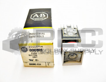NEW ALLEN BRADLEY 800MS-XOA PUSH BUTTON OPERATOR NO CAP 1NO/1NC / 800MS-X0