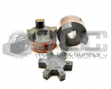 NEW LOT OF 2 LOVEJOY L-075 .625 5/8 JAW COUPLING W/ ONE SPIDER INSERT L-075