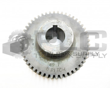 SPUR GEAR 48 TEETH 8 PITCH 1-1/2" BORE